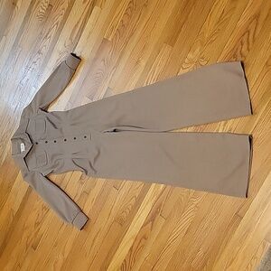 Vintage Leslie Fay tan jumpsuit, size XS